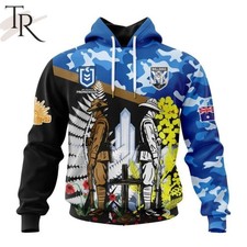 Canterbury-Bankstown Bulldogs Personalized ANZAC Day Design Hoodie picture