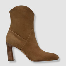 $450 Vince Women's Brown Harlow Suede Ankle Bootie Boot Shoes Size 9 picture