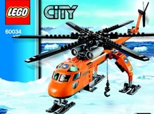 LEGO 60034 NEW City Arctic Helicrane Vehicle Only- No minifigures or side builds picture