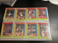 👀🐐📈1990 McDonald's Michael Jordan's Best Moves 8 Card Complete Set picture