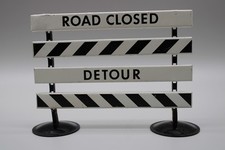 Tonka Pressed Steel State Hi-way Detour Road Closed Sign picture