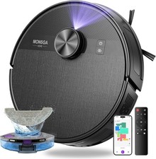 MONSGA Robot Vacuum & Mop Combo 7000Pa Vacuum with Lidar Nav Remove/Voice App Cn picture