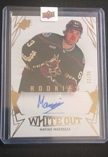 2022-23 SPx - White Out Rookie Autographs Matias Maccelli #WOR-MM Gold /35 (RC) picture
