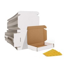 6x4x1 Shipping Boxes Set of 100, White Small Corrugated Cardboard Box, Mailer... picture