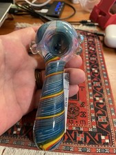 Beautiful Hand Blown Glass Spoon Pipe/American Made/For Tobacco Use picture