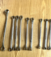 Vintage Craftsman (9) Double Box End Wrench Lot- 12 Point V SAE picture