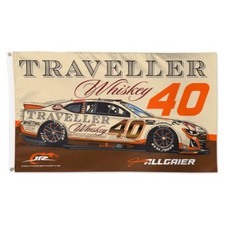 Justin Allgaier #40 Traveller Nascar Car Racing 3x5 FT Flag Wall Decore Banner picture