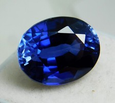 Natural Kashmiri Royal Blue Sapphire Certified Oval Cut 18.60 Ct Loose Gemstone picture