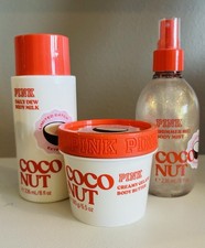 Victoria's Secret Pink Coconut Body Shimmer Mist, Wash & Body Butter New picture
