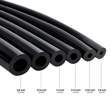 5FT 6PCS 4/5/6/8/10MM Car Automotive Silicone Vacuum Tubing Hose line Kit black picture