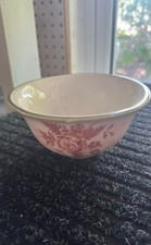 Vintage Pink Floral Ceramic Bowl picture