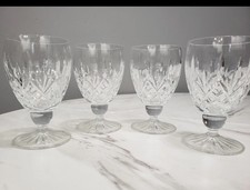 New Waterford CRYSTAL LISMORE CLARET GLASSES  SET OF 4 RARE   SIZE  5 1/4 