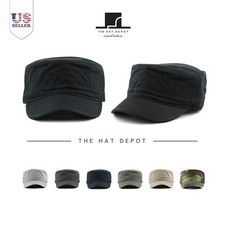 The Hat Depot Army Washed Cotton Basic Military Style Cadet Cap picture