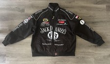 Vintage JH Design JACK DANIELS Embroidered Racing CREW Bomber JACKET Size 2XL 🔥 picture