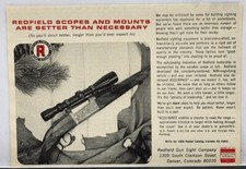 1965 Redfield Gun Sight Co. Scopes Hunting MCM Original Print Ad Denver Colorado picture