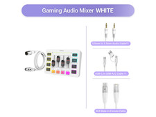 FIFINE SC3 Gaming Audio Mixer with XLR Cable Bundle, Streaming RGB PC Mixer with picture