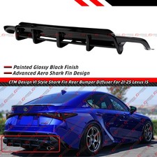 For 2021-26 Lexus IS300 IS350 CTM Design V1 Gloss Black Rear Bumper Diffuser picture
