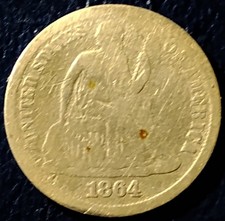 1864-S Seated Liberty Silver Dime picture