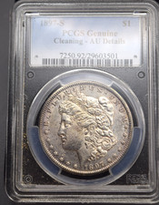 1897-S Morgan Silver Dollar $1 PCGS Genuine AU Details Cleaning picture