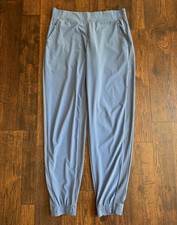 Athleta Women's Blue Solid Jogger Pants 12 Tall Pull-On Stretch Zip Pocket picture
