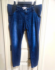 Isabel Maternity by Ingrid & Isabel Women’s Skinny Dark Wash Blue Denim Jeans picture