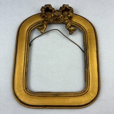 Antique 19thC French Louis XVI Gilt Wood & Gesso Picture Frame, Bow Ribbon 14x12 picture