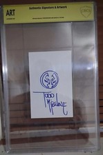 TODD MCFARLANE SPAWN LOGO SKETCH/SIGNATURE  CBCS label picture