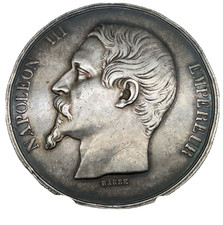 1857 FRANCE Napoleon III Corps Legislative LEFEBVRE HERMAN  Silver Medal- Scares picture