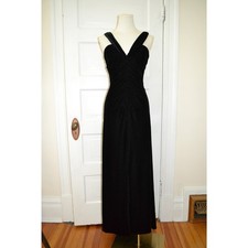 Whimsygoth Goth Witchy Formal Velvet Holiday Ruched Maxi Dress Size M picture