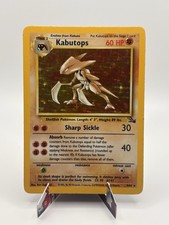 Wizards of the Coast Kabutops 1st Edition Fossil Holo Rare 9/62 English 1999 picture
