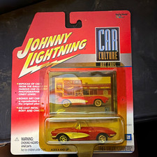 Johnny Lightning Car Culture Art Cars 1961 Chevy Corvette 1:64 Diecast Red picture