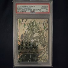 Bandai 2025 DBS FSN WC '25-'26 Finals Broly Energy Marker E-103 Foil PSA 10 picture