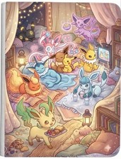Eeveelutions Sleepover UV Color or Laser Engraved Zipper 4-9-12 Slot Binder picture