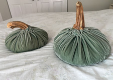 Rachel Ashwell Shabby Chic Couture Teal Velvet Two Pumpkins picture