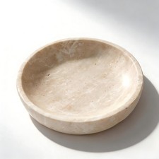 Large Decorative Marble Travertine Bowl, 7.87 inches,Natural Stone Round Bowl... picture