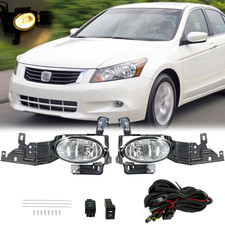 For 2011-2012 Honda Accord Sedan Clear Fog Lights Bumper Driving Lamps+Switch picture