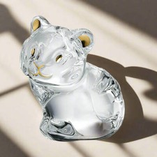 Baccarat Crystal Minimals Clear Tiger Figurine 2814560 picture