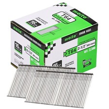 meite 16 Gauge Finish Nails 2-1/2 Inch Galvanized Straight T-Nails 2500 Counts picture