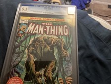 MAN-THING # 1 CGC 5.5 WHITE PAGES ~ 2nd APPEARANCE OF HOWARD THE DUCK KEY picture