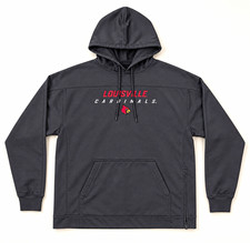 J America Sportswear Louisville Cardinals Black Pullover Hoodie Sweatshirt XXL picture