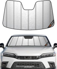 Honda Civic Windshield Sunshade 2022-2026, Brushed Silver Color Finish picture