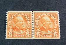 US Stamp Scott# 723 Garfield 1932 MNH Line Pair H419 picture