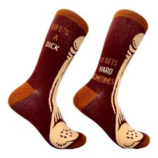 Men's Lifes A  Socks Funny Big Penis Hard Life Joke Novelty Footwear picture