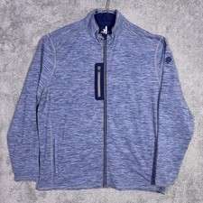 Johnnie-O Jacket Mens XL Full Zip Tech Heather Seqouia Lake Blue JMJK1890 picture