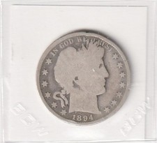1894-P Barber Half Dollar Better Date  #576 picture