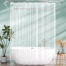 Waterproof PEVA Shower Curtain Liner Magnetic Bottom Rustproof Metal Grommets picture