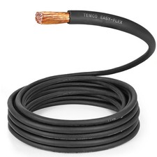 TEMCo 2/0 Gauge AWG 30 Ft Black Flexible Copper USA Welding Cable Battery Wire picture