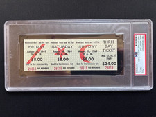 1969 WOODSTOCK 3 DAY CONCERT FULL TICKET HENDRIX/JANIS JOPLIN PSA 10 GEM MINT picture