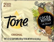 Tone Original Cocoa Butter, Vitamin E Bar Soap - two boxes of 4.25 oz. each picture