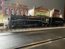 MTH RailKing C&O 4-8-2 L-3 Mohawk Steam Engine 30-1556-1  PS2 w/Smoke-Box-Papers picture